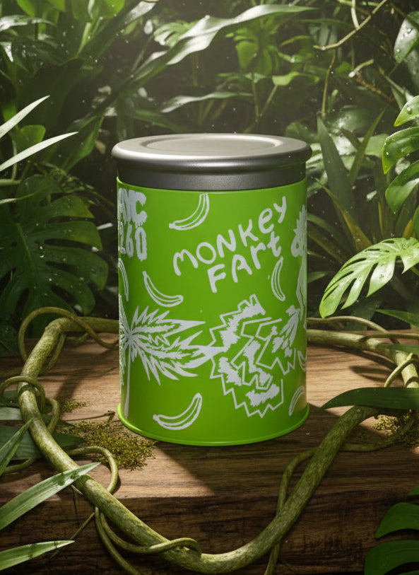 "MONKEY FART" UNIQUE DROP XL CANDLE + STICKERS MYSTERY PACK